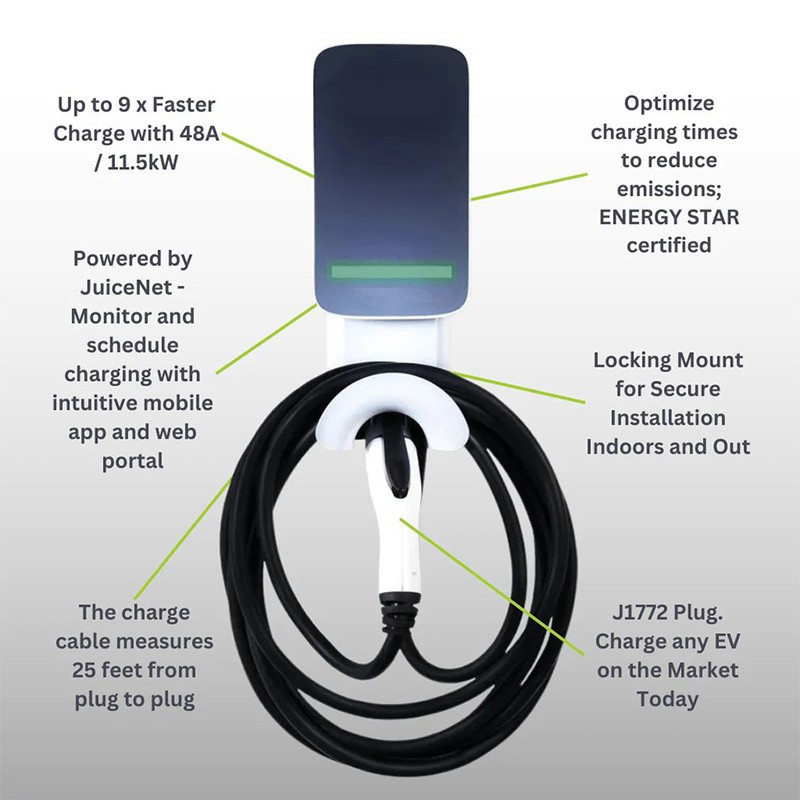 48A Smart Electric Car Charger for Home